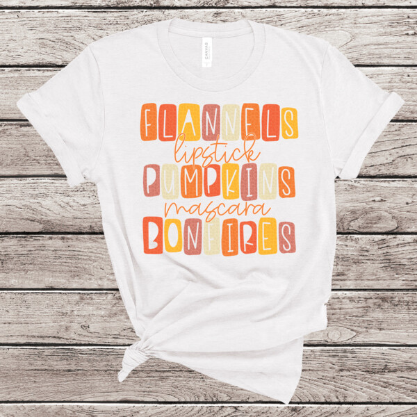 Flannels Pumpkins Bonfires T-shirt Thumbnail