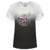 Women's V-Neck Ombre T-Shirt Thumbnail