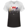Women's V-Neck Ombre T-Shirt Thumbnail