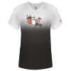 Women's V-Neck Ombre T-Shirt Thumbnail