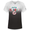 Women's V-Neck Ombre T-Shirt Thumbnail