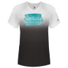 Women's V-Neck Ombre T-Shirt Thumbnail